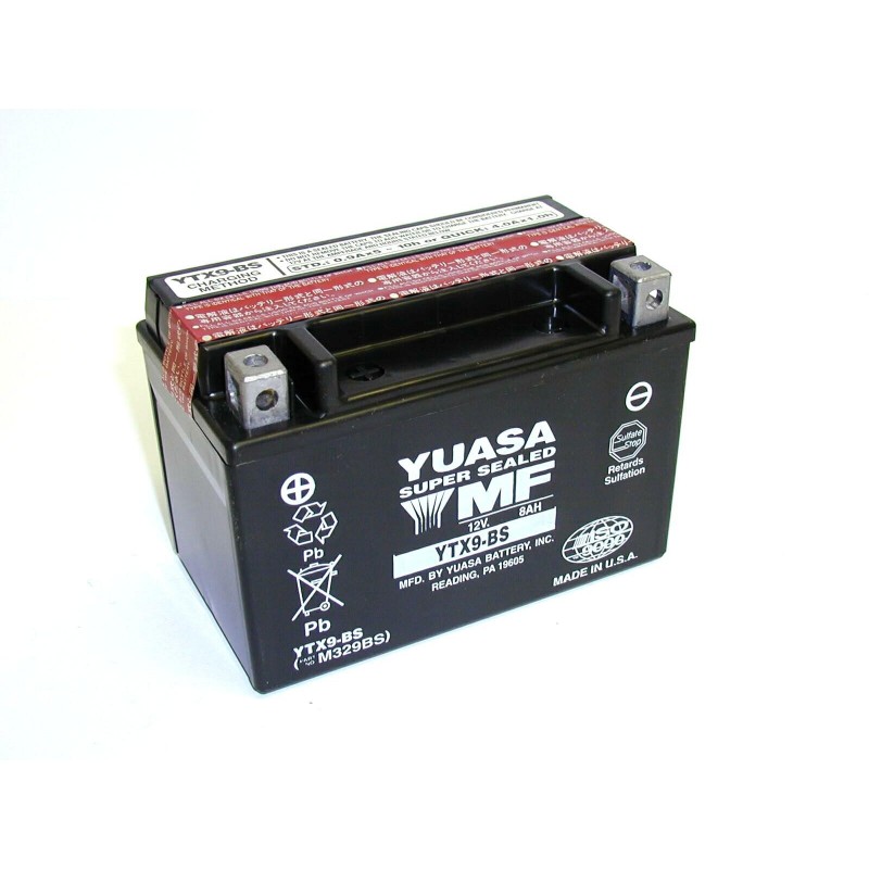 Batería YUASA YTX9-BS 12V 8Ah 135A, Batería para moto