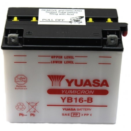 Batterie Moto YUASA YB16-B 12V 19AH 215A